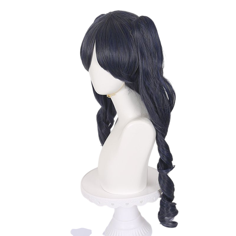 Light Gray Black Butler Ciel (Lady Phantomhive) Dress Wig - Blue Gray Pigtails