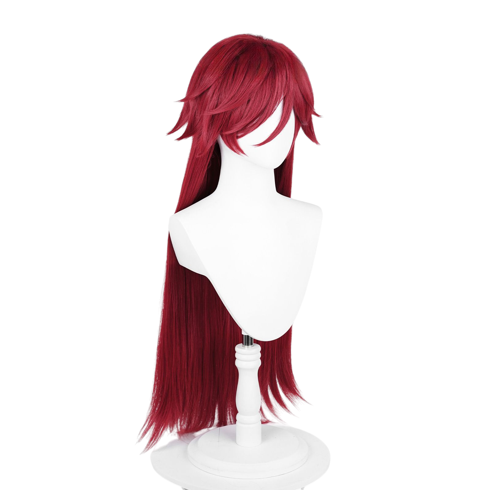 White Smoke Black Butler Grell Sutcliff Cosplay Wig - Dark Red Long Hair