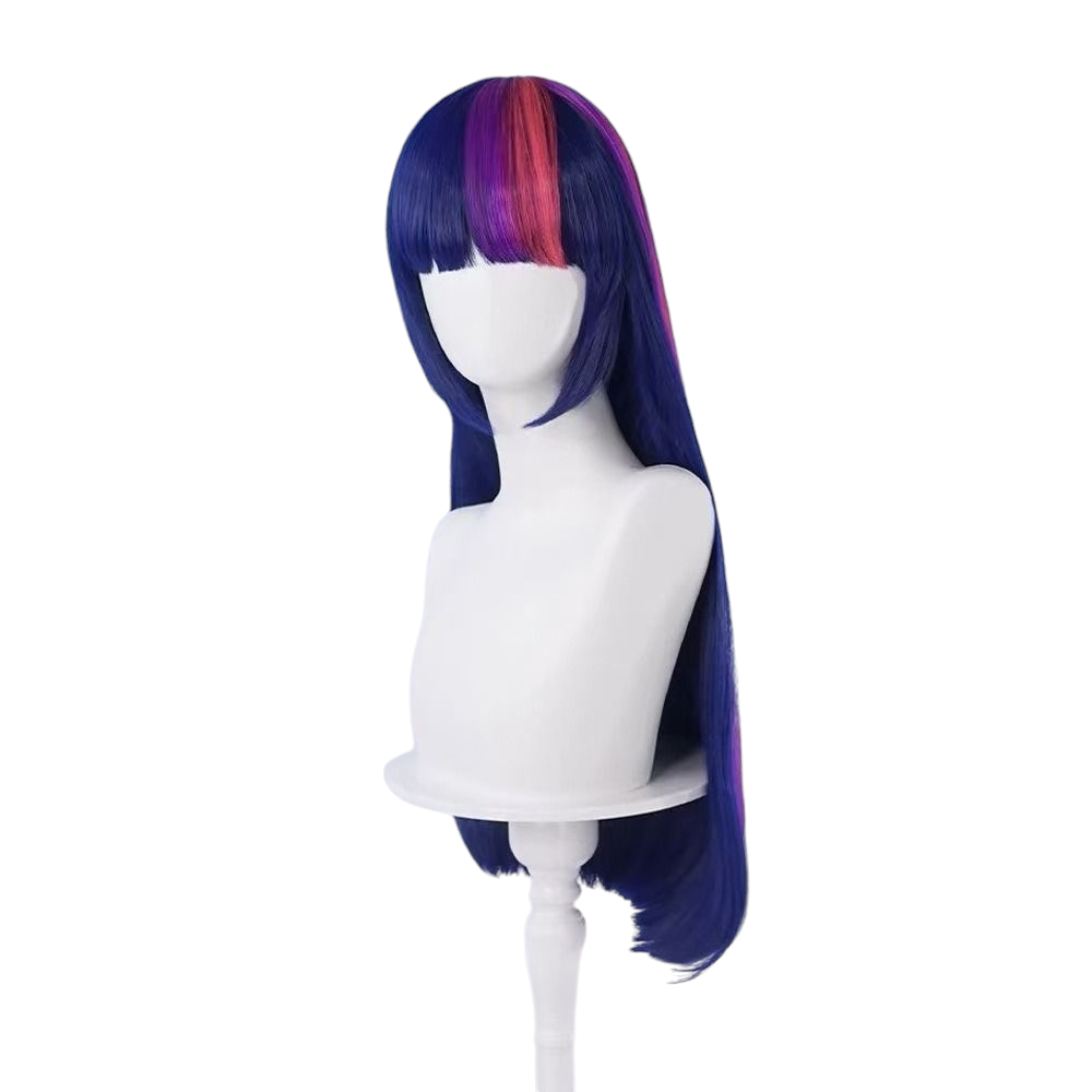 Light Gray My Little Pony Twilight Sparkle Cosplay Wig - Purple Mix with Bun