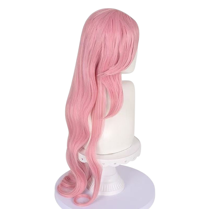 Tan My Little Pony Fluttershy Cosplay Wig - Soft Pink Long Wavy Hair