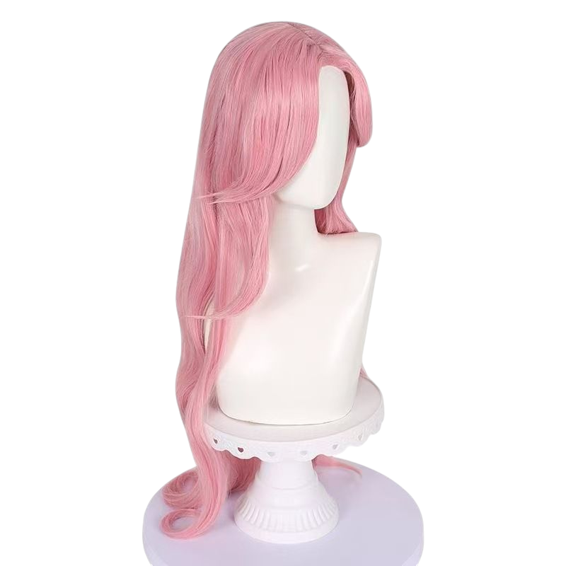 Light Gray My Little Pony Fluttershy Cosplay Wig - Soft Pink Long Wavy Hair