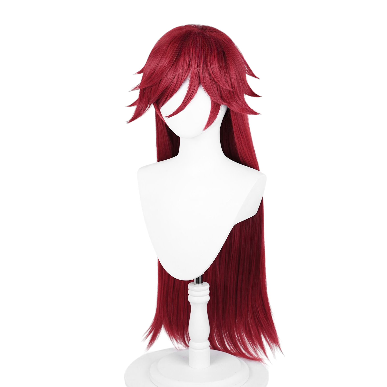 Brown Black Butler Grell Sutcliff Cosplay Wig - Dark Red Long Hair