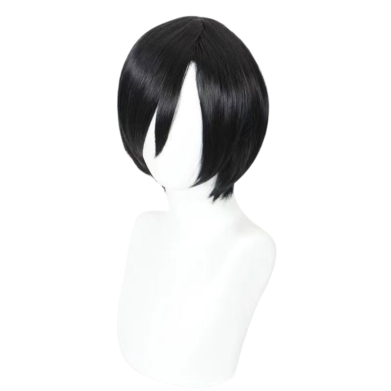 Dark Slate Gray Resident Evil Ada Wong Cosplay Wig - 32cm Black Bob with Face Framing