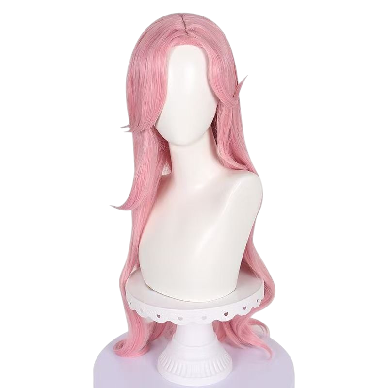 Light Gray My Little Pony Fluttershy Cosplay Wig - Soft Pink Long Wavy Hair