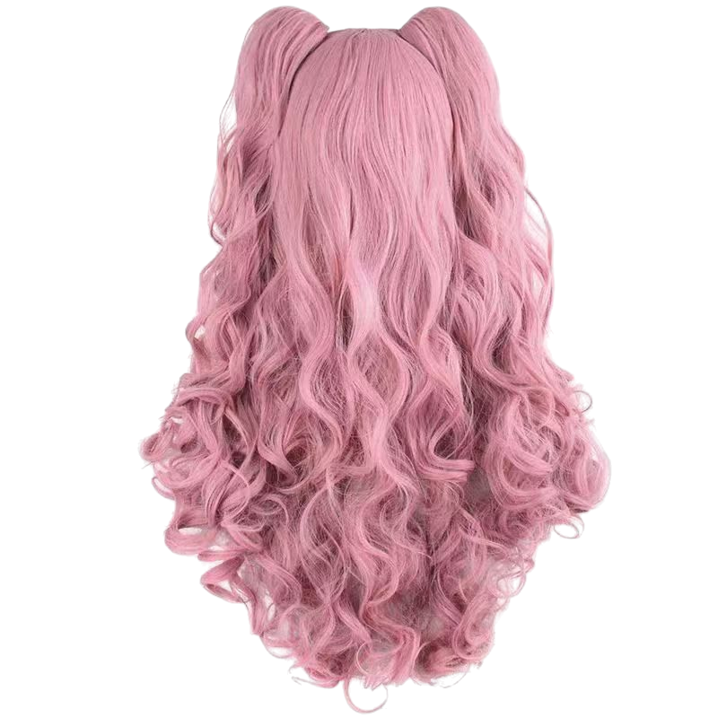 Rosy Brown My Little Pony Pinkie Pie Cosplay Wig - Fluffy Pink Curls (Skin Top)