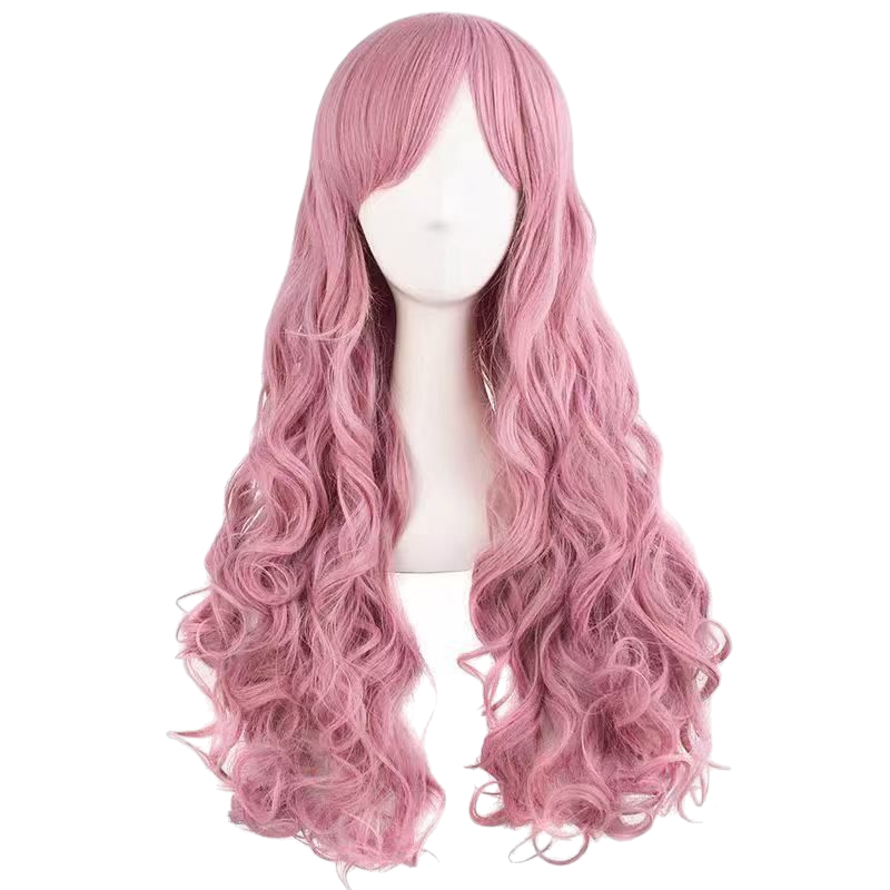 Rosy Brown My Little Pony Pinkie Pie Cosplay Wig - Fluffy Pink Curls (Skin Top)