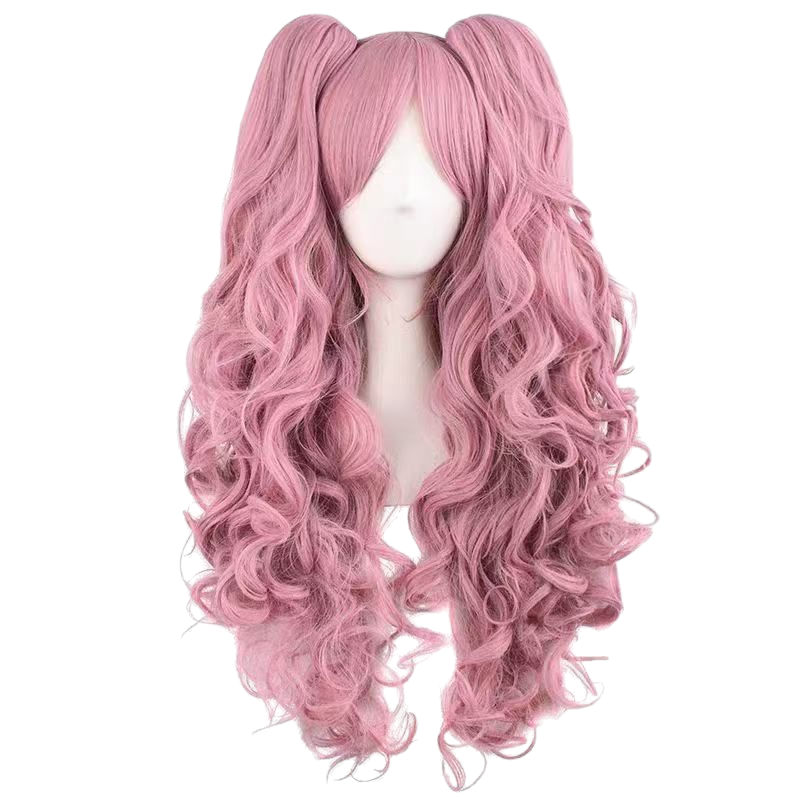 Rosy Brown My Little Pony Pinkie Pie Cosplay Wig - Fluffy Pink Curls (Skin Top)