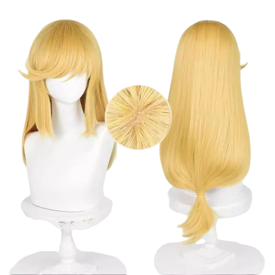 Tan My Little Pony Applejack Voluminous Blonde Cosplay Wig