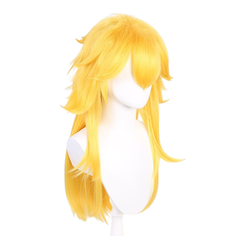 Light Goldenrod Super Mario Princess Peach Cosplay Wig - Golden Blonde (Skin Top)