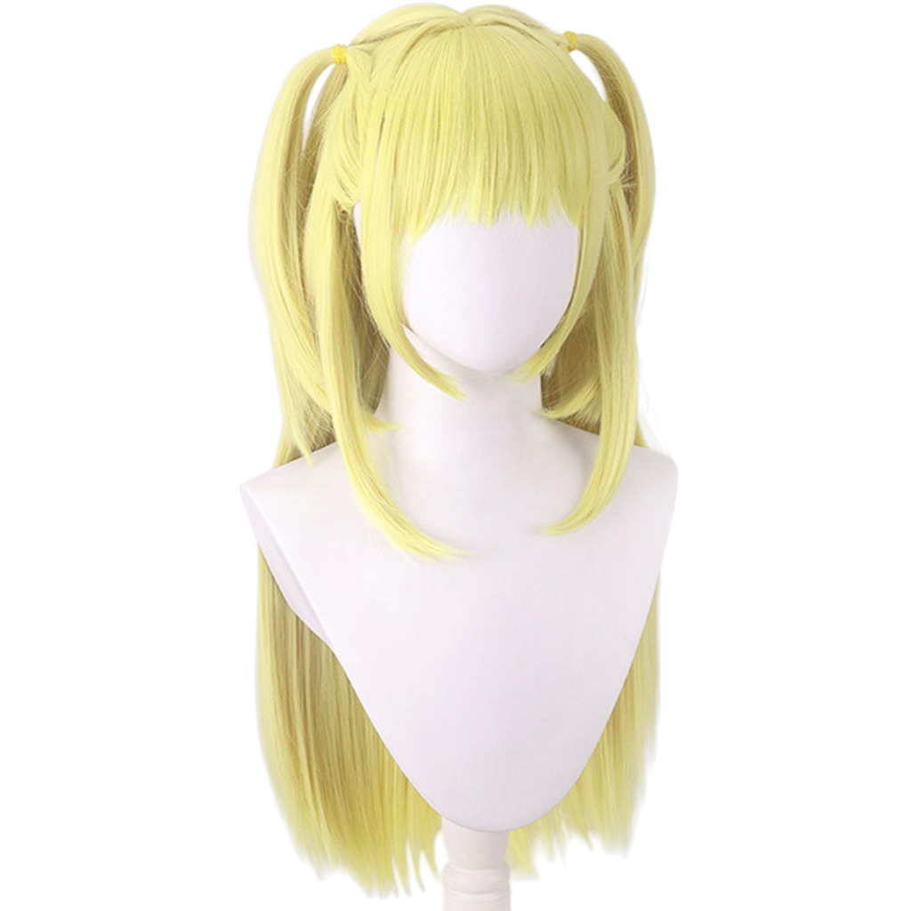 Antique White Death Note Misa Amane Cosplay Wig - Golden Blonde Pigtails