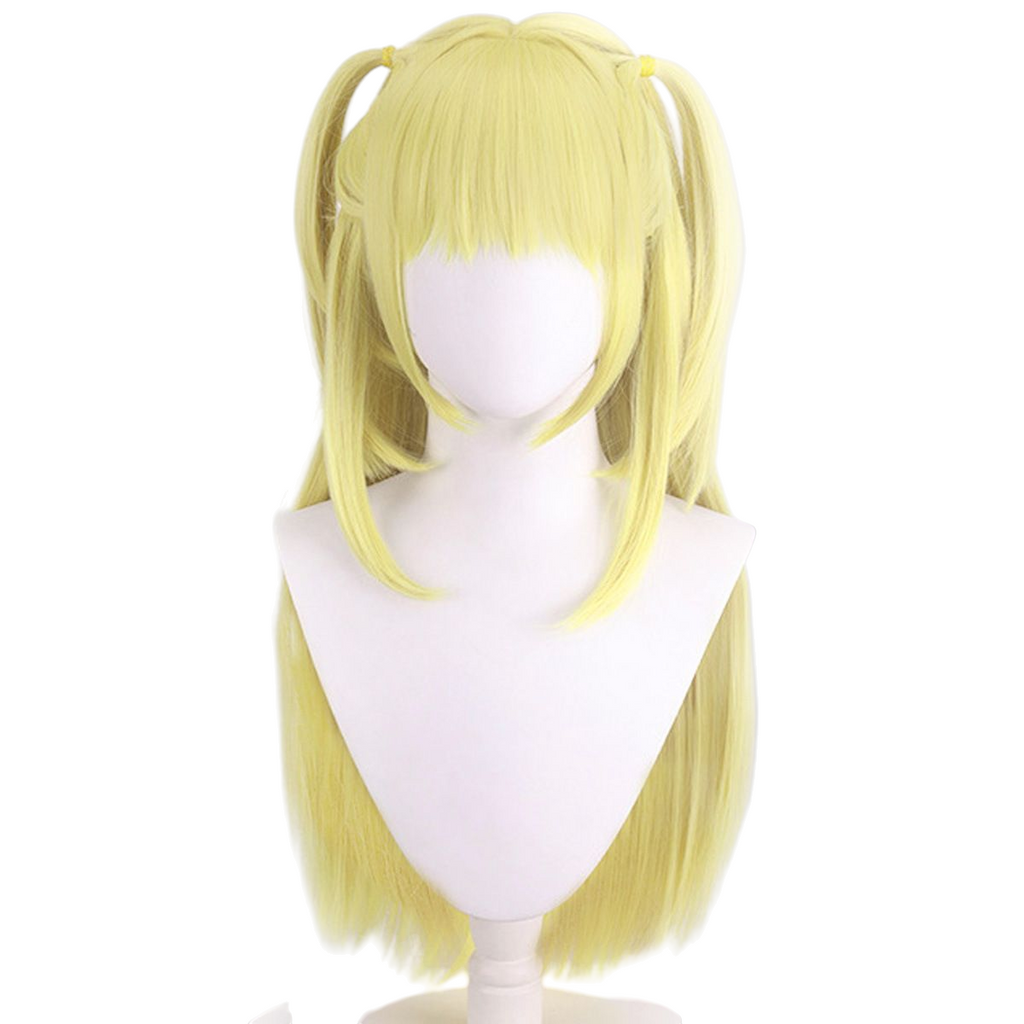 Antique White Death Note Misa Amane Cosplay Wig - Golden Blonde Pigtails
