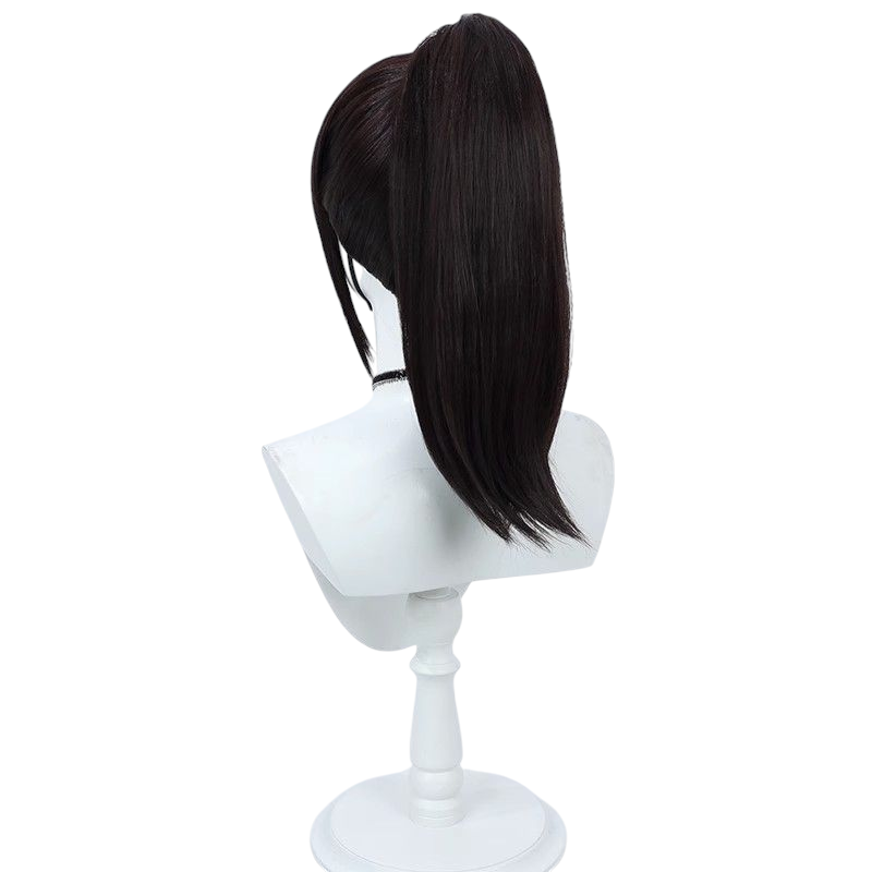 Black Attack on Titan Sasha Braus Cosplay Wig (Dark Brown High Ponytail)