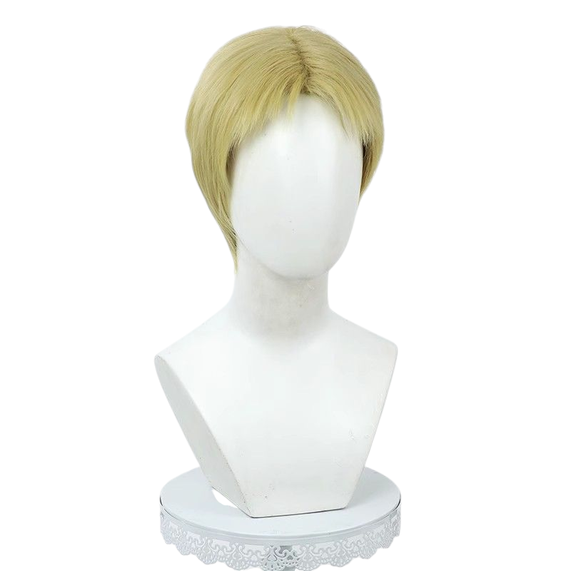 Light Gray Attack on Titan Reiner Braun Cosplay Wig - Short Blonde Hair