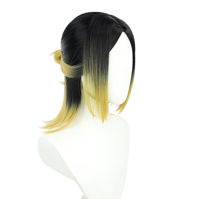Beige Female Kenma Kozume Cosplay Wig | Haikyuu!! Half-Bun Style
