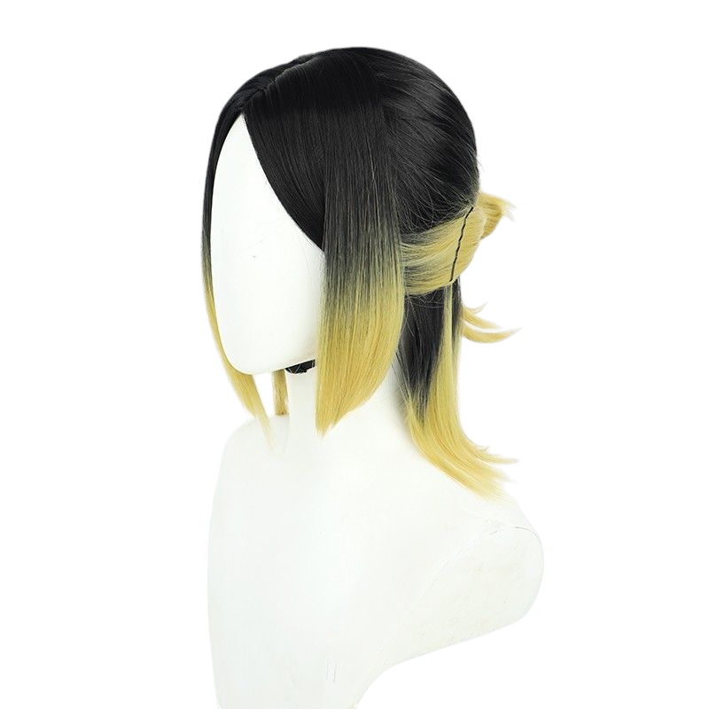 Beige Female Kenma Kozume Cosplay Wig | Haikyuu!! Half-Bun Style