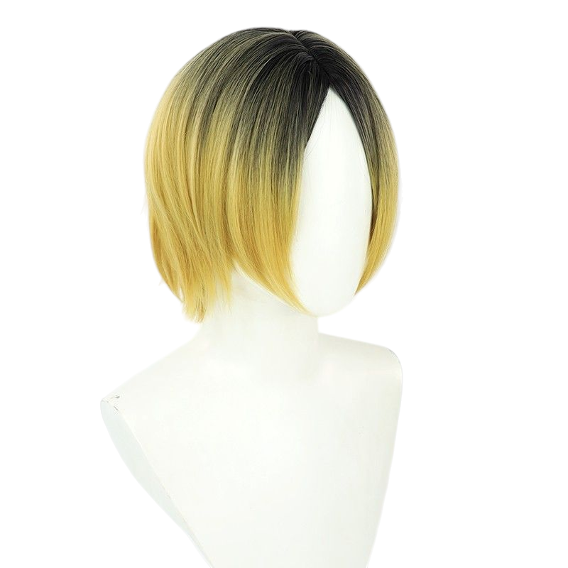 White Smoke Kozume Kenma Cosplay Wig | Haikyuu!! (Golden Yellow Styled)