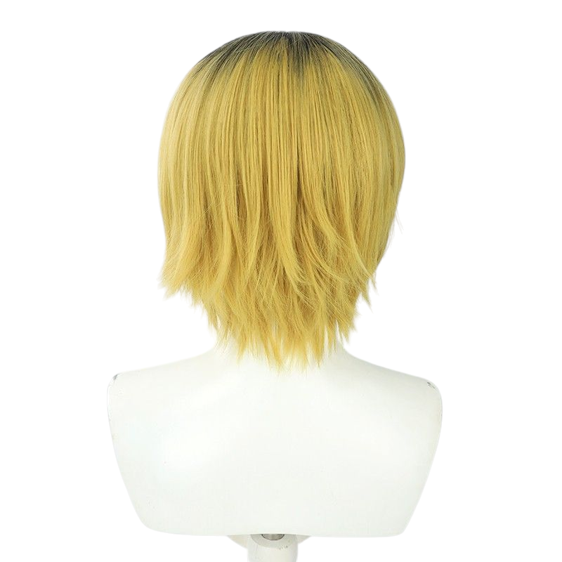 White Smoke Kozume Kenma Cosplay Wig | Haikyuu!! (Golden Yellow Styled)