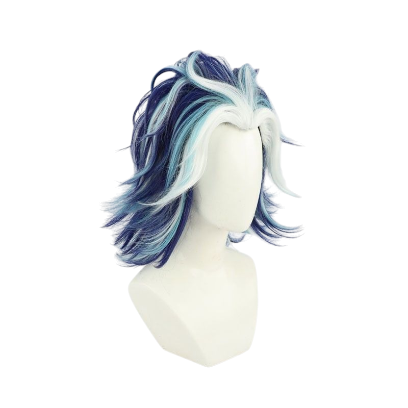 Dark Slate Gray Taiju Shiba Cosplay Wig | Tokyo Revengers (Multi-Color Highlights)