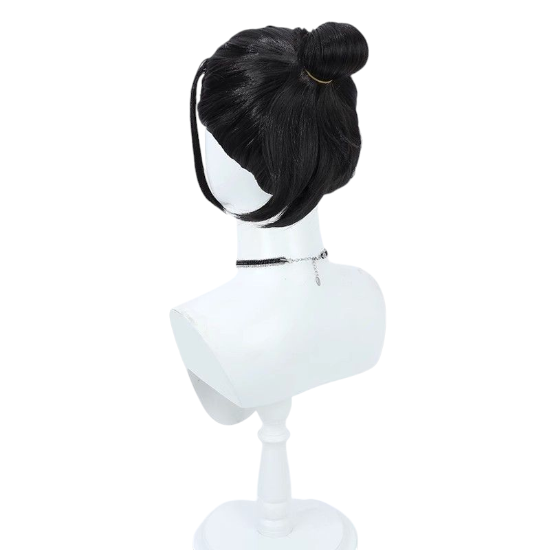 Lavender Jujutsu Kaisen Suguru Geto Cosplay Wig - Black Man Bun Style (Manga)