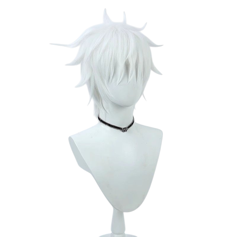 Light Gray Jujutsu Kaisen Satoru Gojo Season 2 Wig (Flipped, Styled Top)