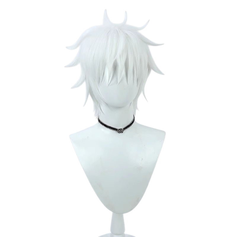 Light Gray Jujutsu Kaisen Satoru Gojo Season 2 Wig (Flipped, Styled Top)