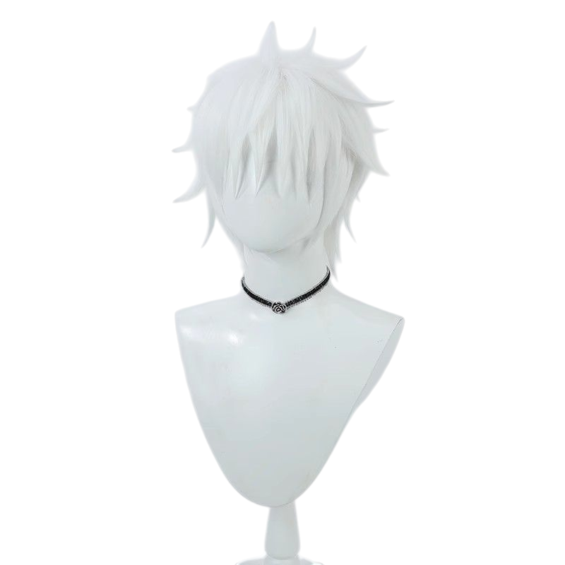 Light Gray Jujutsu Kaisen Satoru Gojo Season 2 Wig (Flipped, Styled Top)
