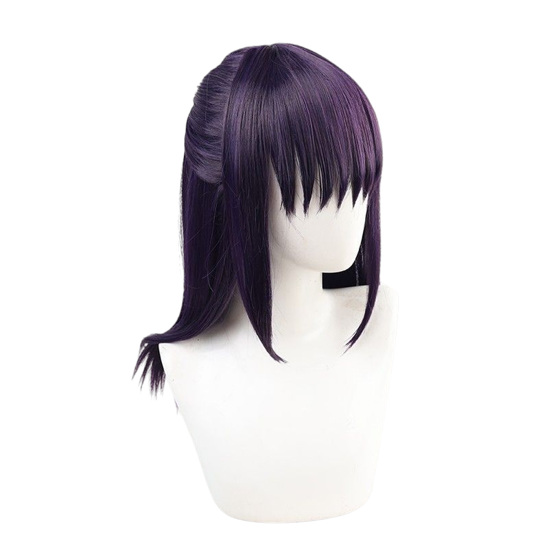 Beige Jujutsu Kaisen Utahime Iori Cosplay Wig (Purple Half-Ponytail)