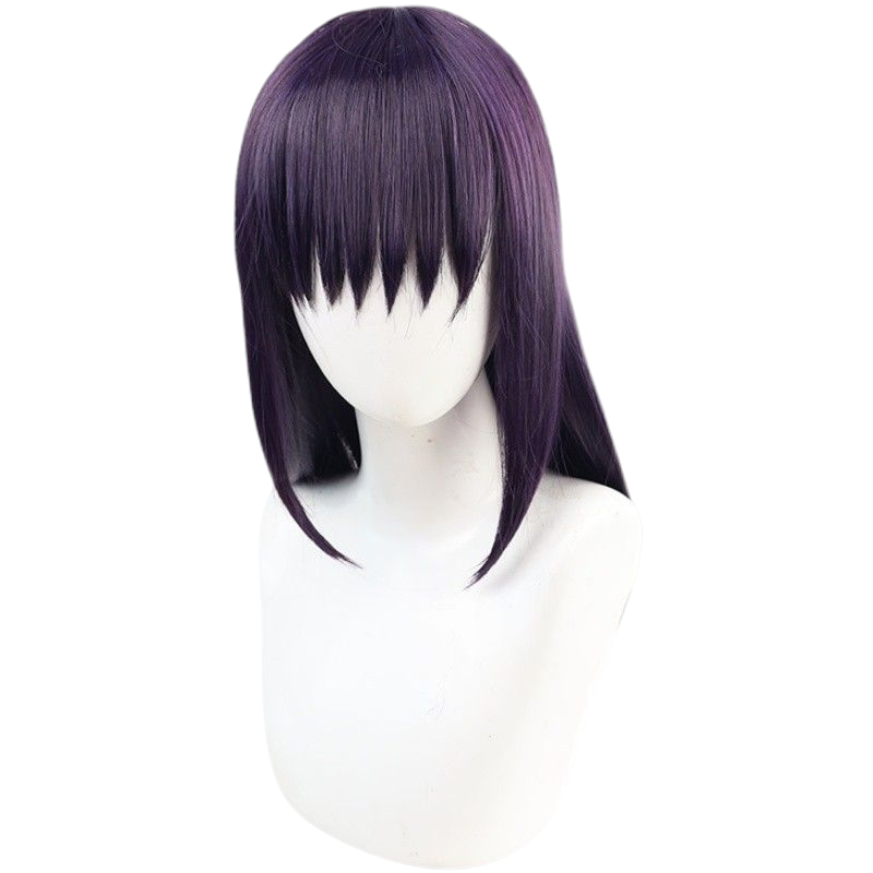 White Smoke Jujutsu Kaisen Utahime Iori Cosplay Wig (Purple Half-Ponytail)