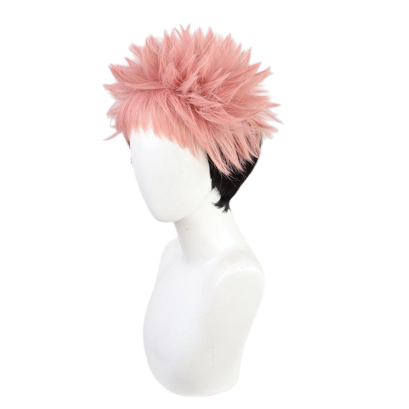 Light Gray Jujutsu Kaisen Yuji Itadori Cosplay Wig - Pink Flipped Hair
