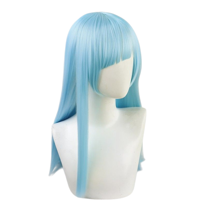 Light Gray Jujutsu Kaisen Kasumi Miwa Cosplay Wig - Long Blue (No-Trim)