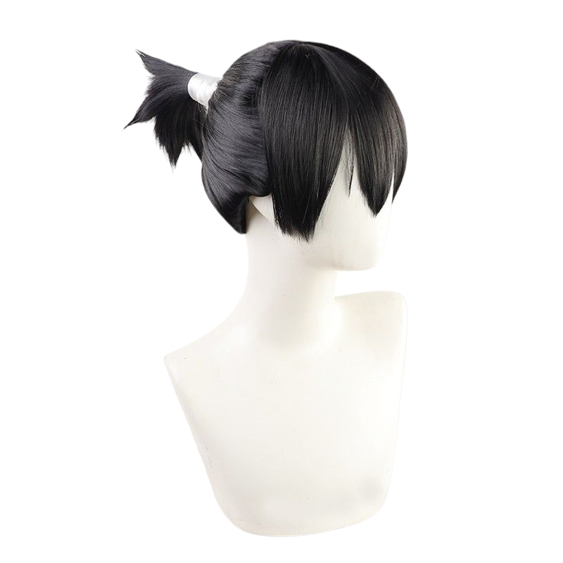 Beige Jujutsu Kaisen Mechamaru (Kokichi Muta) Cosplay Wig - Black Styled