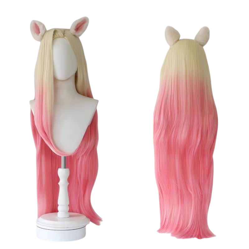 Rosy Brown KDA Ahri Cosplay Wig | League of Legends (Gradient) | ALL OUT