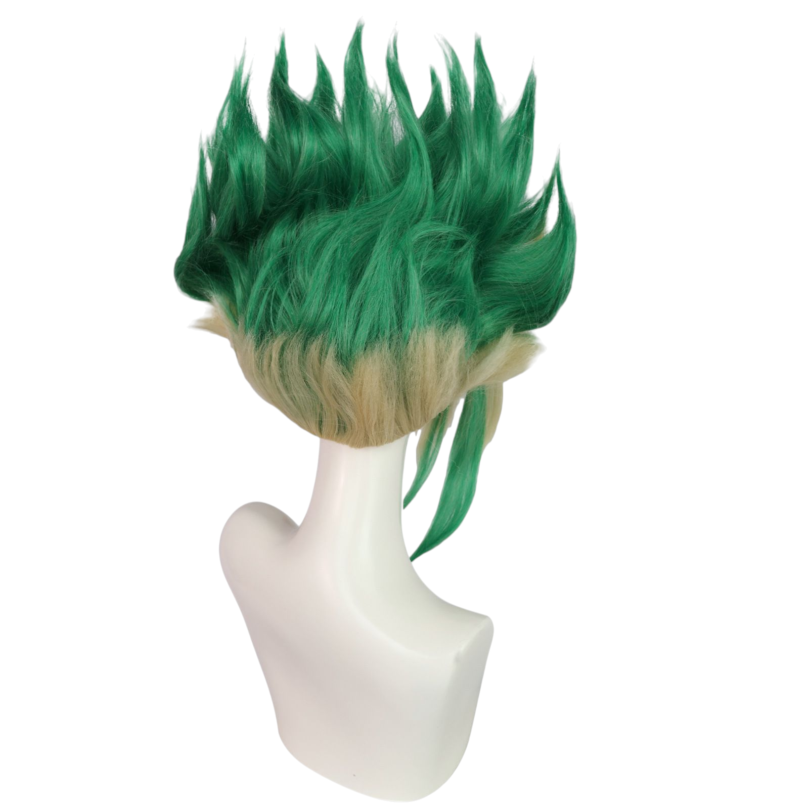 Sea Green Senku Ishigami Cosplay Wig | Dr. STONE (Green Gradient Spiked)