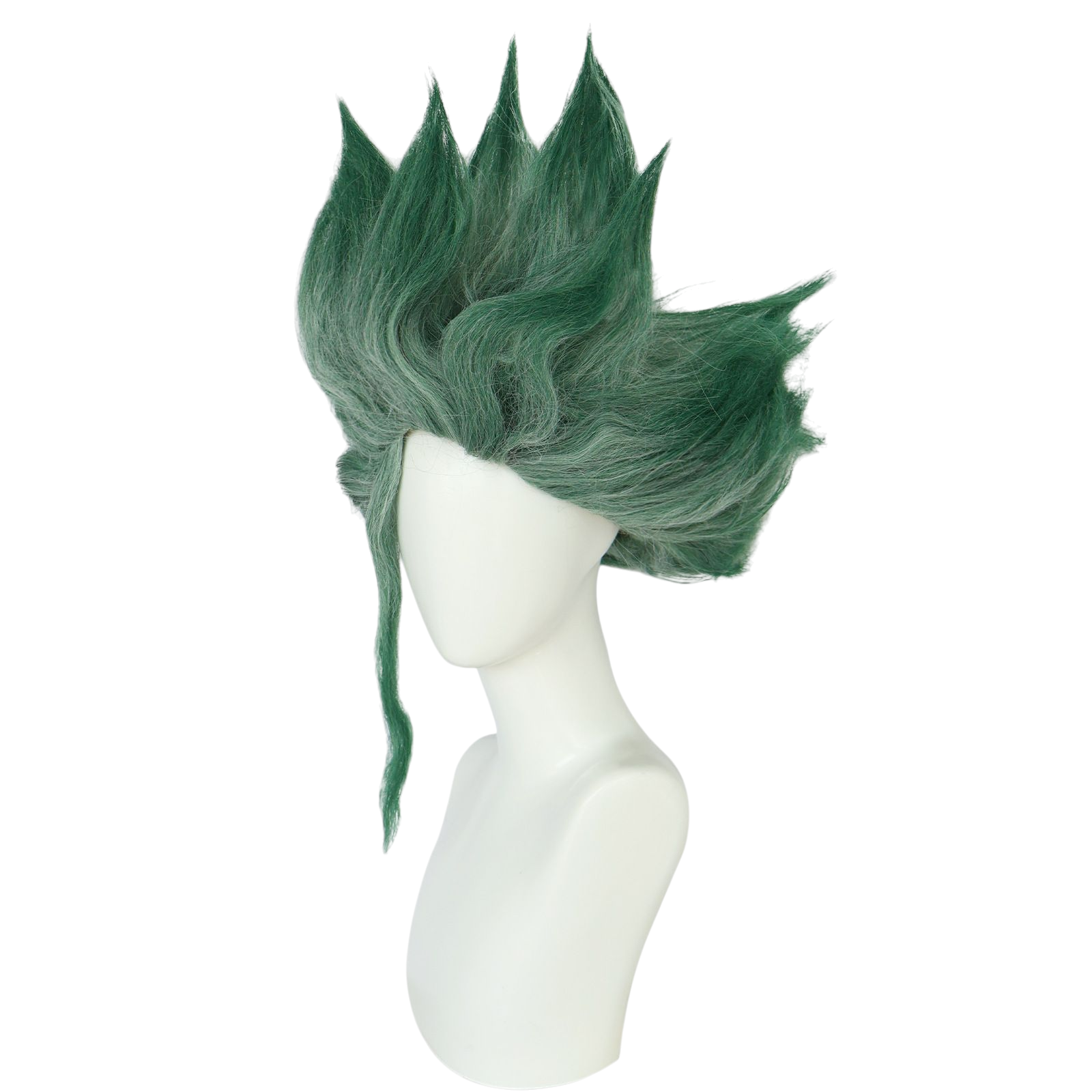 Beige Senku Ishigami Cosplay Wig | Dr. STONE (Green Gradient Short)