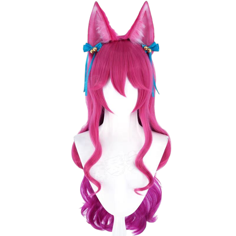 Maroon Ahri Spirit Blossom Cosplay Wig | League of Legends (LOL) Pink
