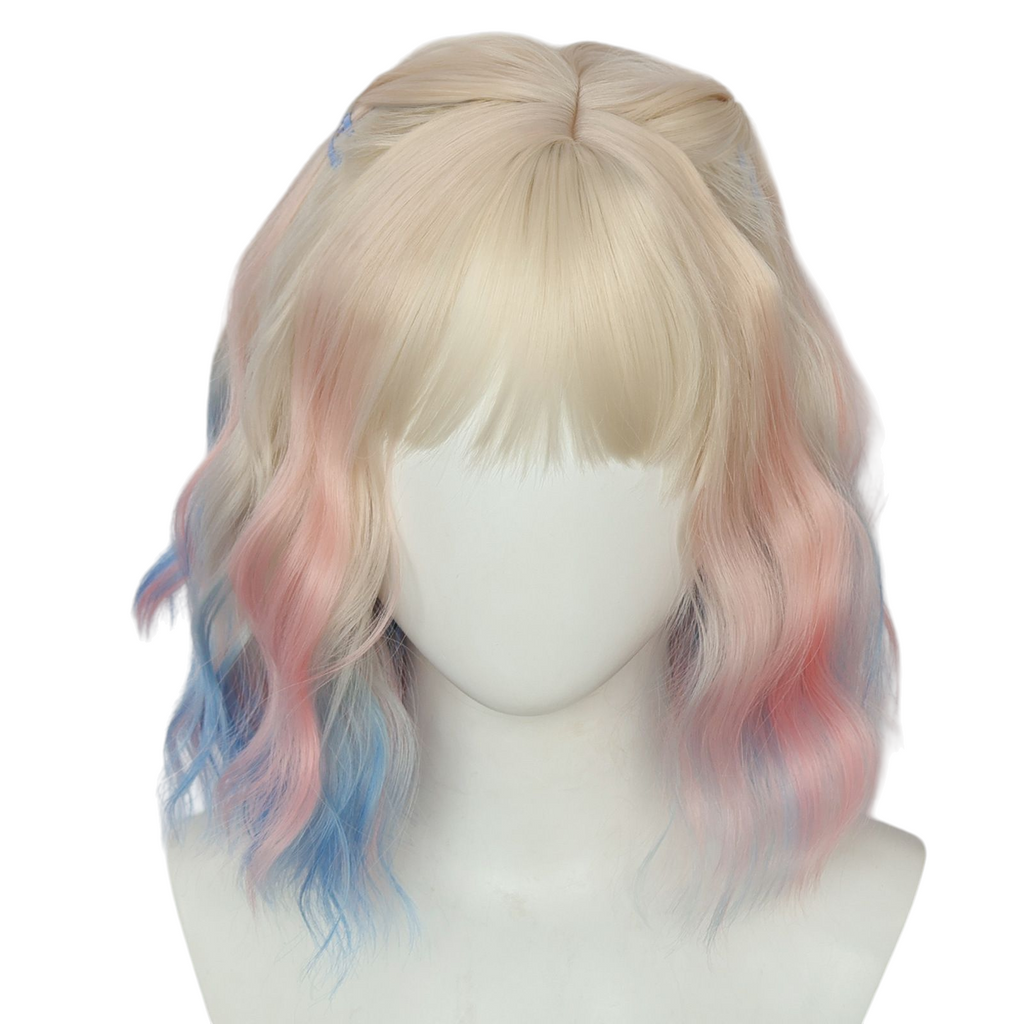 Gray Enid Sinclair Cosplay Wig | Wednesday (Colorful Scalp, Short Curls)