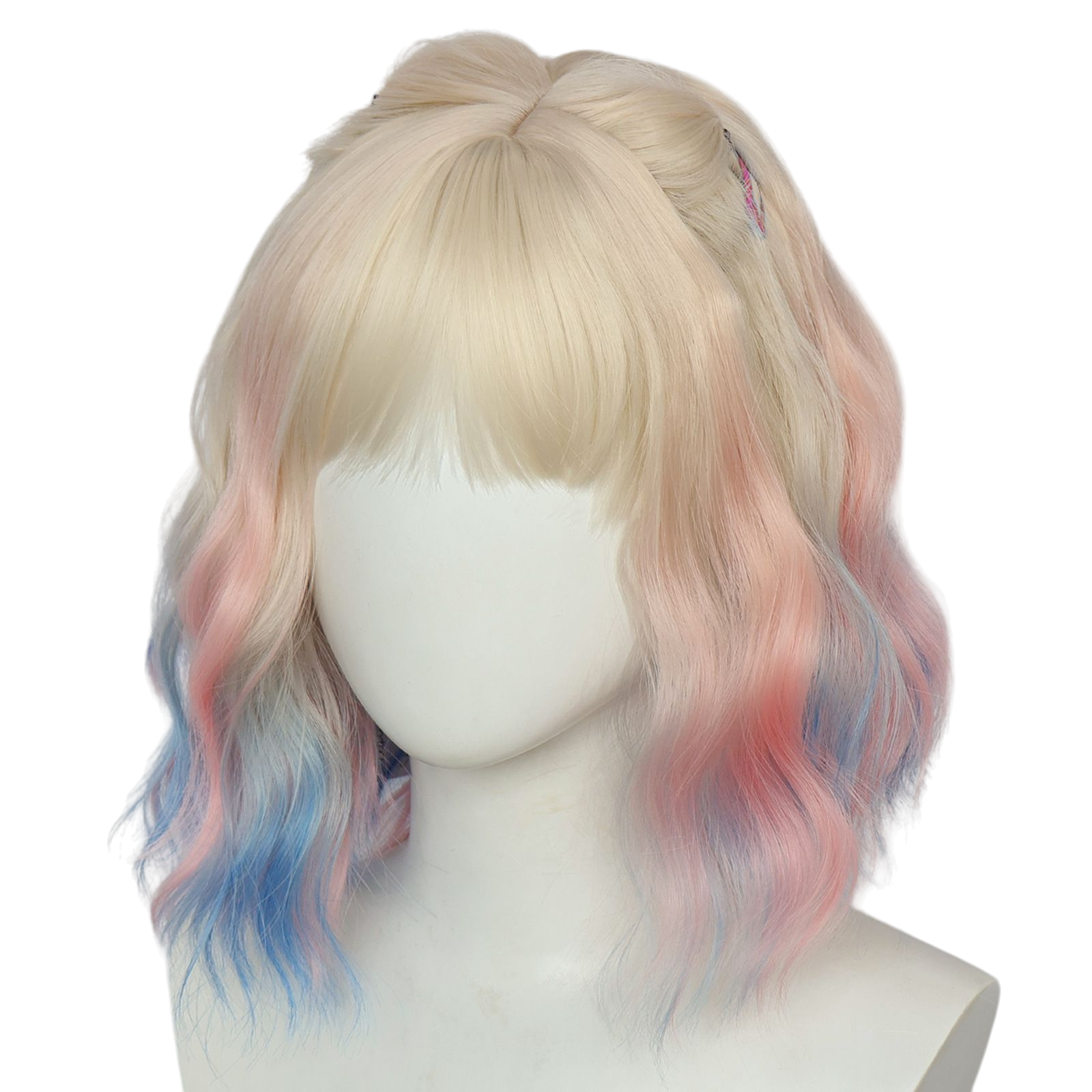 Gray Enid Sinclair Cosplay Wig | Wednesday (Colorful Scalp, Short Curls)