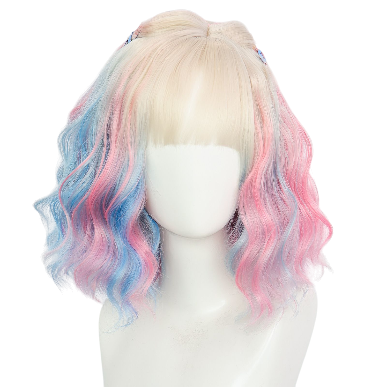 Light Gray Enid Sinclair Cosplay Wig | Wednesday (Colorful Scalp, Wavy)