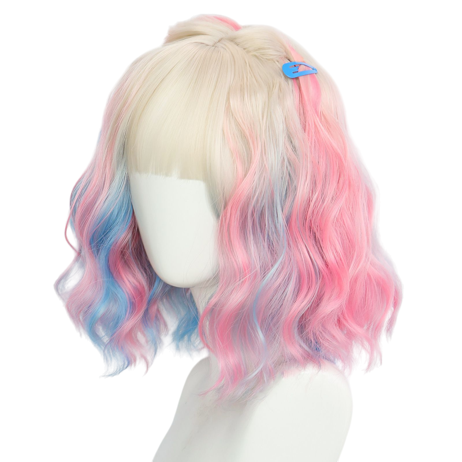 Light Gray Enid Sinclair Cosplay Wig | Wednesday (Colorful Scalp, Wavy)