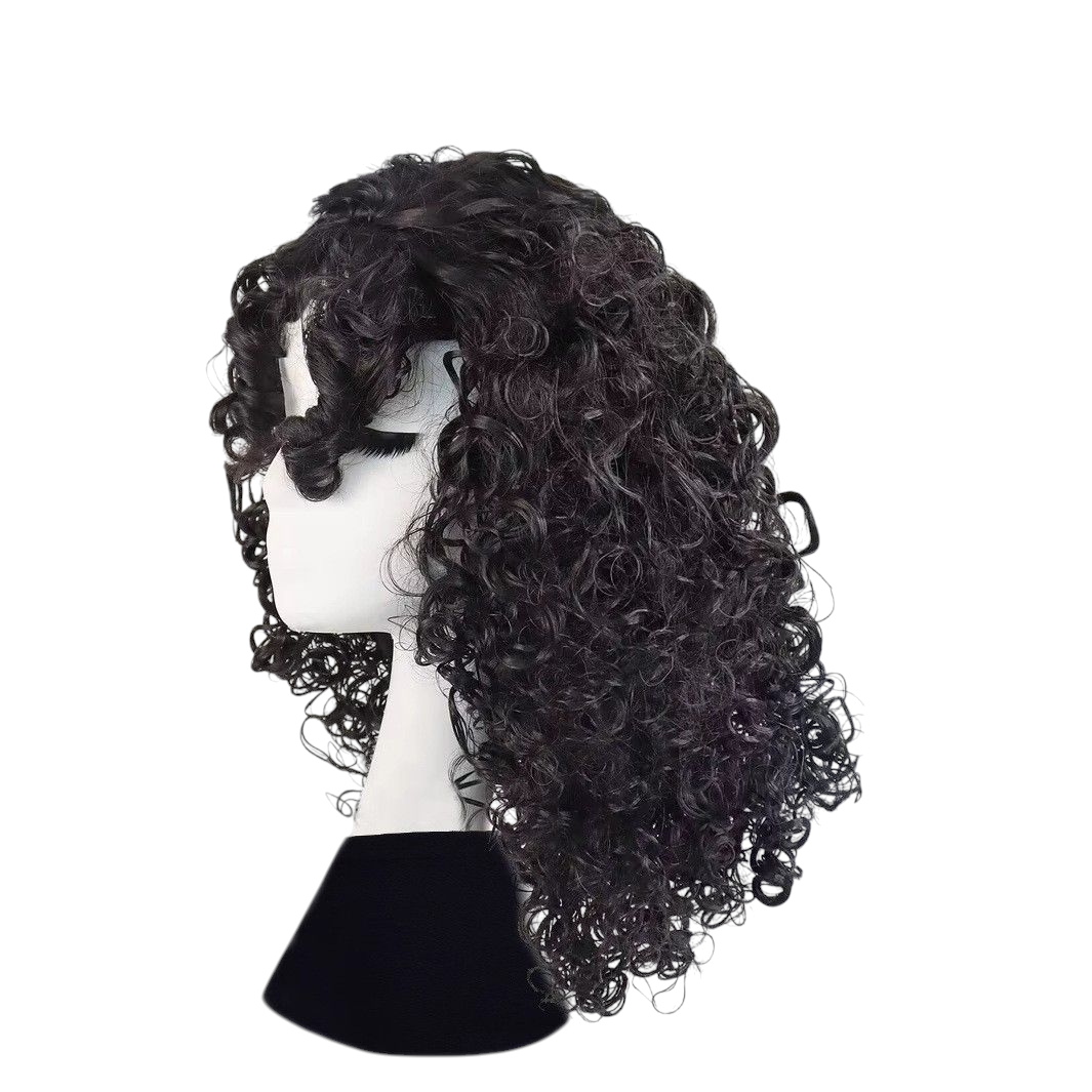 Dark Slate Gray Mother Gothel Cosplay Wig | Tangled (Black Curly)