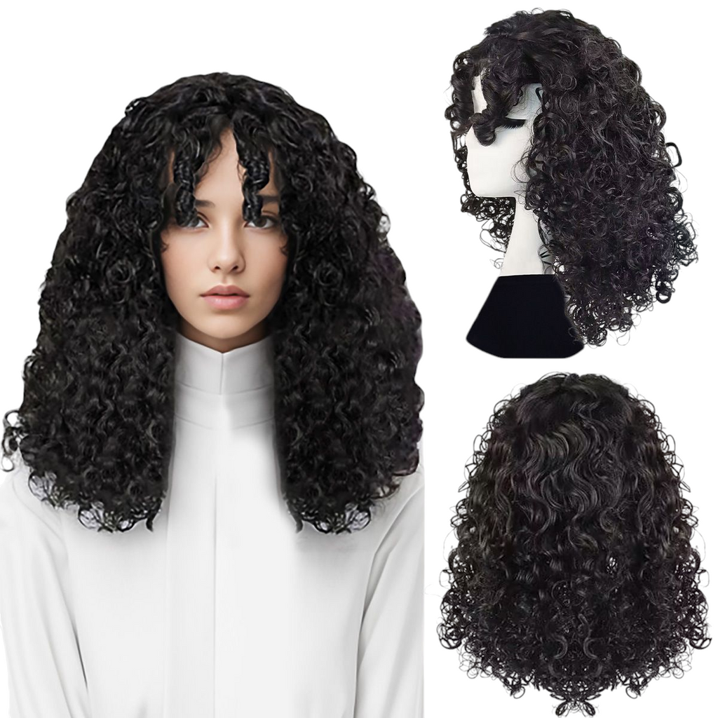 Dark Slate Gray Mother Gothel Cosplay Wig | Tangled (Black Curly)