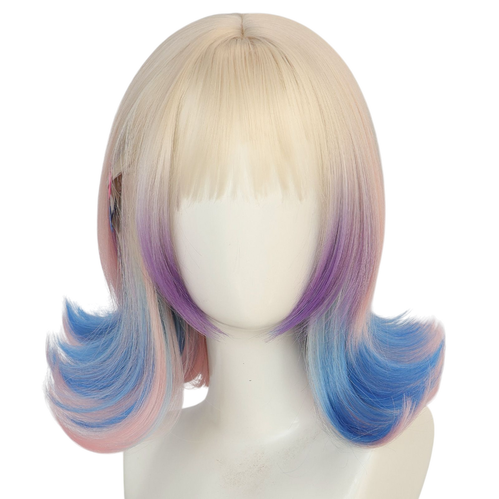 Gray Enid Sinclair Cosplay Wig | Wednesday (Colorful Scalp, Flipped)