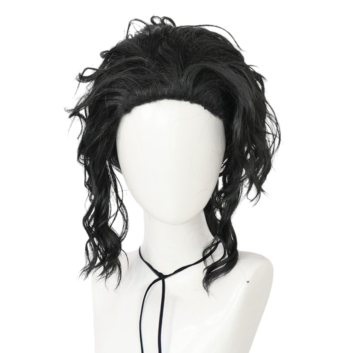 Beige Michael Jackson MJ Cosplay Wig | (Curly Ponytail)