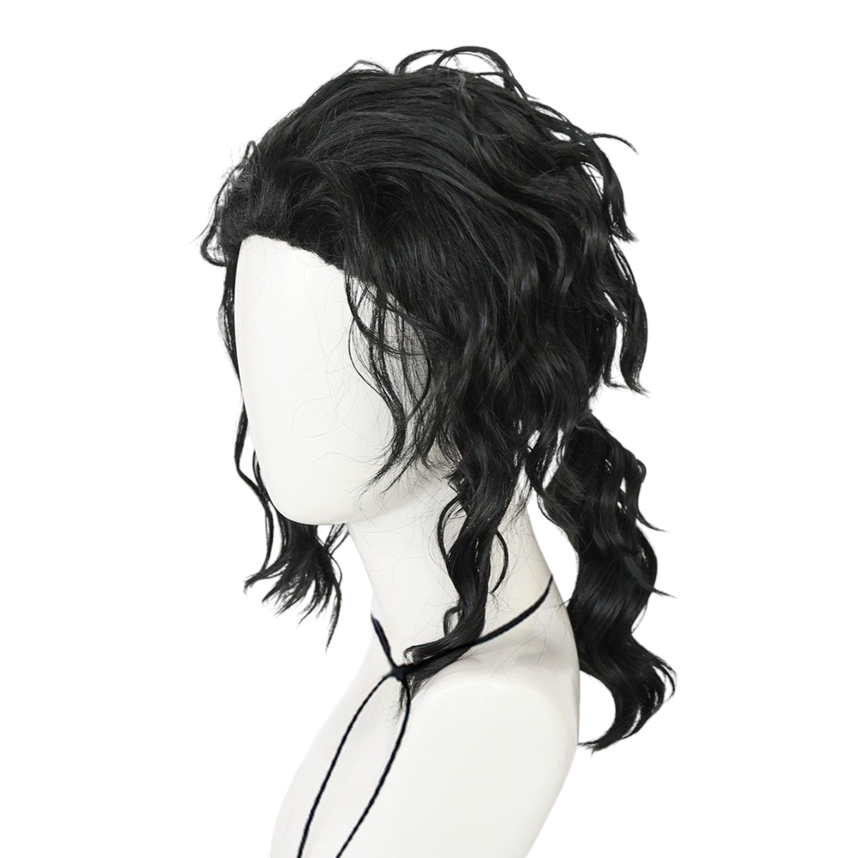 Dark Slate Gray Michael Jackson MJ Cosplay Wig | (Curly Ponytail)