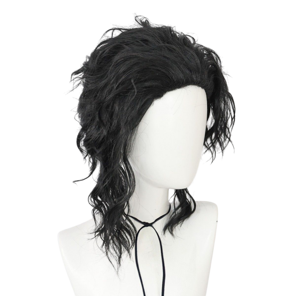 Beige Michael Jackson MJ Cosplay Wig | (Curly Ponytail)