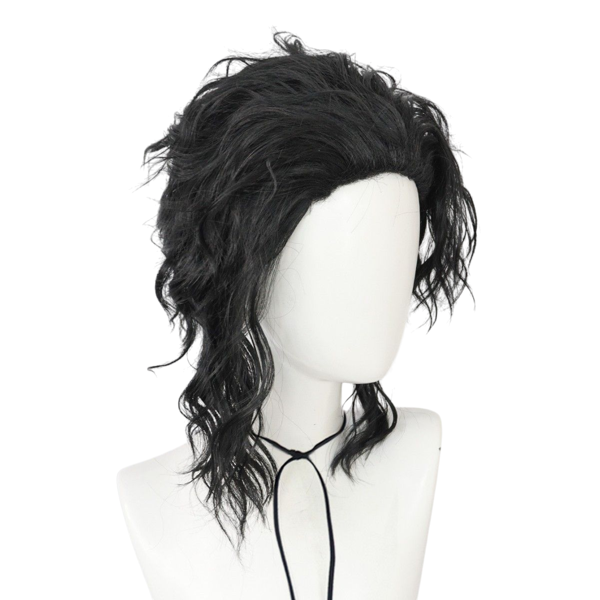 Beige Michael Jackson MJ Cosplay Wig | (Curly Ponytail)
