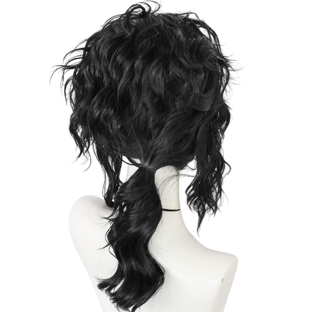Antique White Michael Jackson MJ Cosplay Wig | (Curly Ponytail)