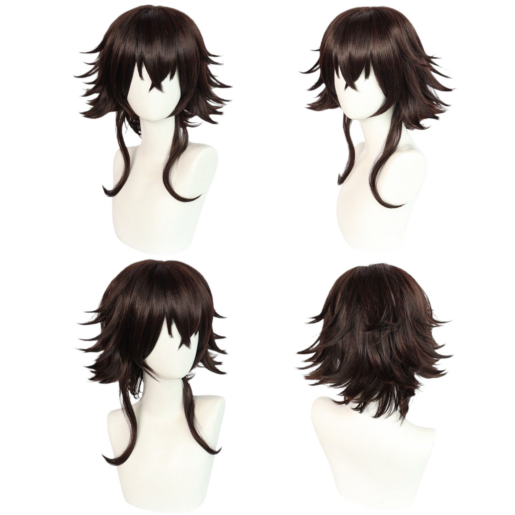 Dark Slate Gray Tetcho Suehiro Cosplay Wig | Bungo Stray Dogs (Brown Flipped)