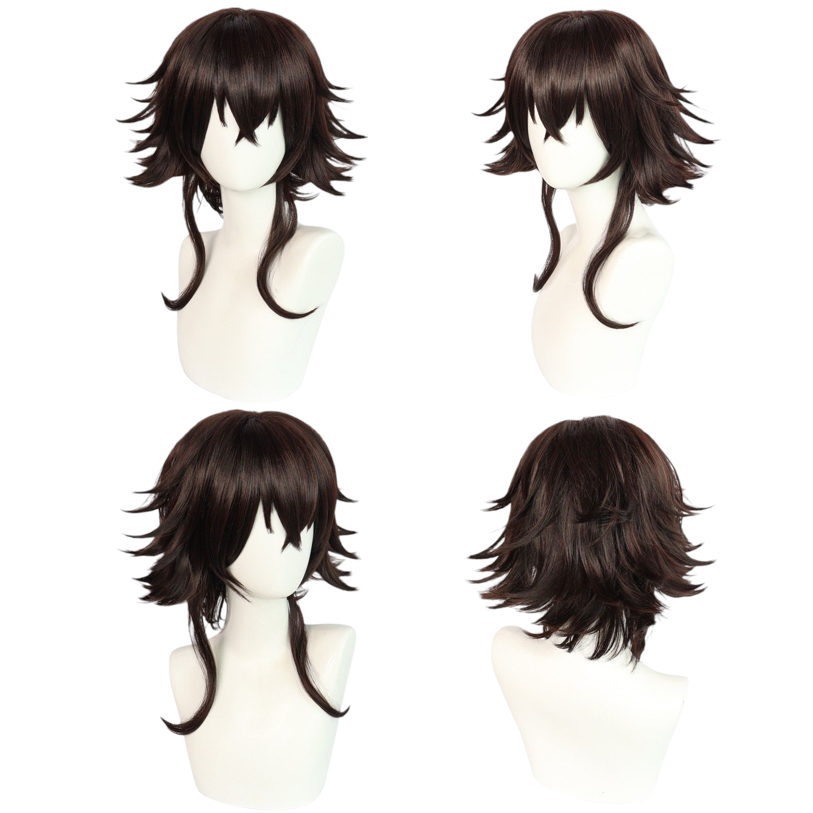 Dark Slate Gray Tetcho Suehiro Cosplay Wig | Bungo Stray Dogs (Brown Flipped)