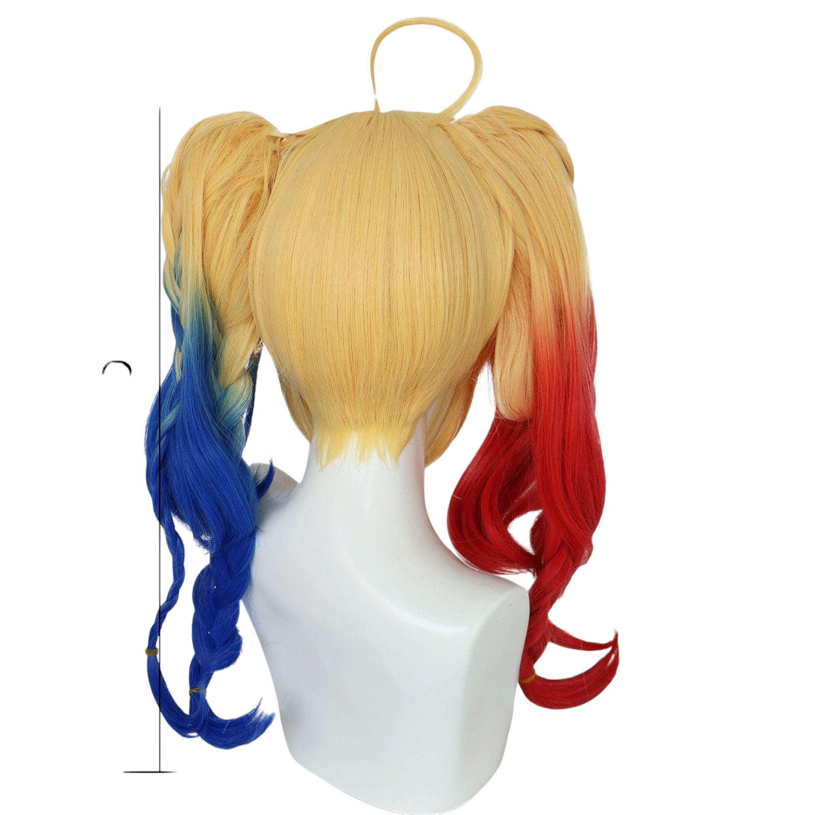 Dark Khaki Harley Quinn Cosplay Wig | Suicide Squad (Gradient Pigtails)